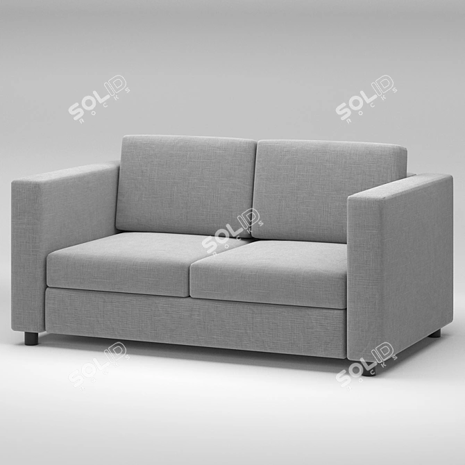 Finnala: Stylish 3-Seater Sofa 3D model image 1