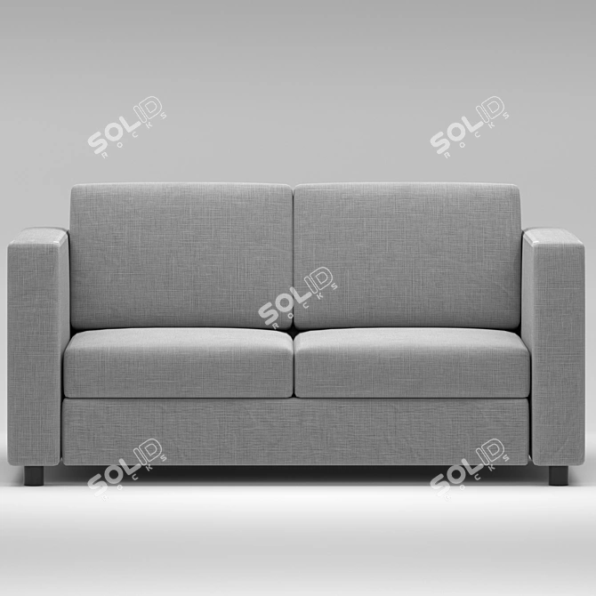 Finnala: Stylish 3-Seater Sofa 3D model image 3