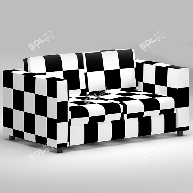 Finnala: Stylish 3-Seater Sofa 3D model image 4