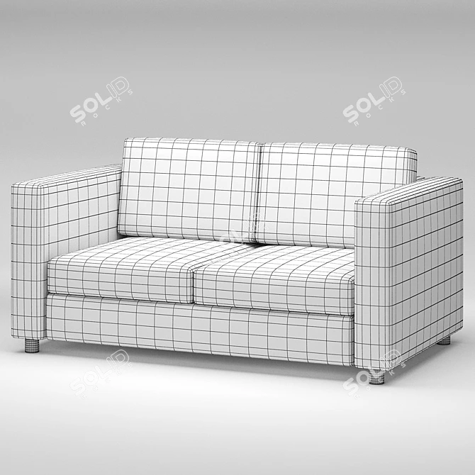 Finnala: Stylish 3-Seater Sofa 3D model image 9