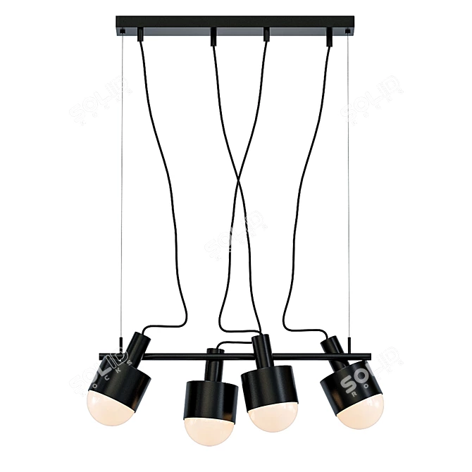 Enkel 4: Stylish Black Ceiling Pendant 3D model image 1