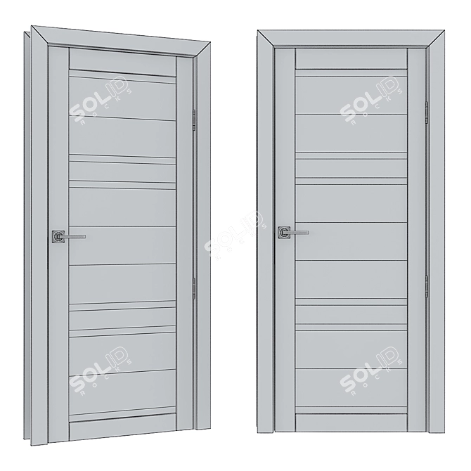 Russian Style Doors: Realistic 3D Models 3D model image 3