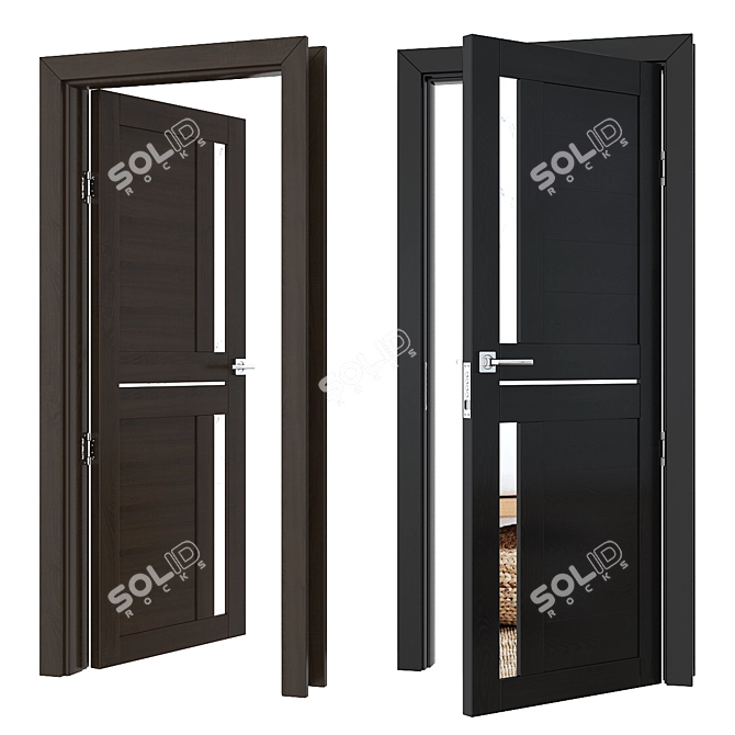 Russian Style Door: Realistic 3D Model 3D model image 2