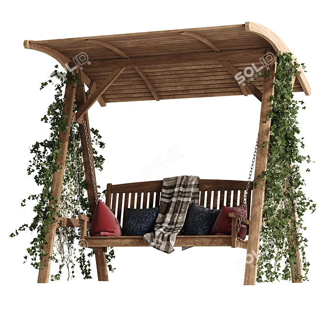 Garden Swing: Outdoor Relaxation Delivered! 3D model image 1