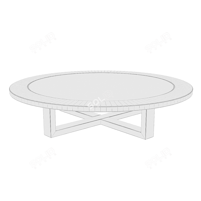 Siena Teak Low Table: Weatherproof Elegance 3D model image 2