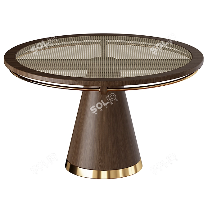 Mezzo Collection Round Holiday Dining Table 3D model image 1