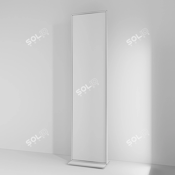 Reflective Elegance: Rectangular Floor Mirror 3D model image 3