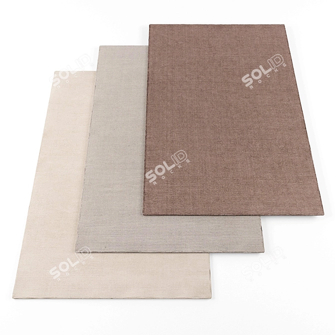  High-Resolution Rugs Set 3D model image 1