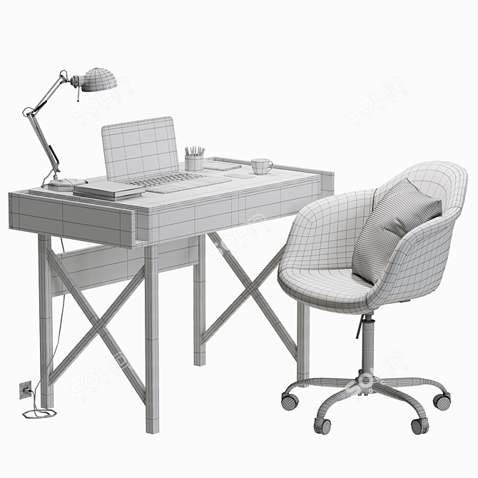 Hunter Gray Swivel Chair: Stylish and Comfortable 3D model image 5