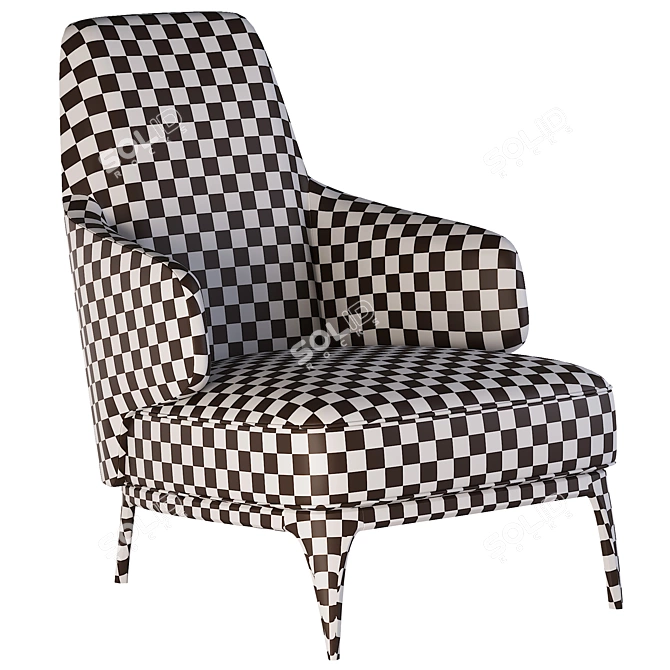 Modern Armchair for 3Ds Max 3D model image 3