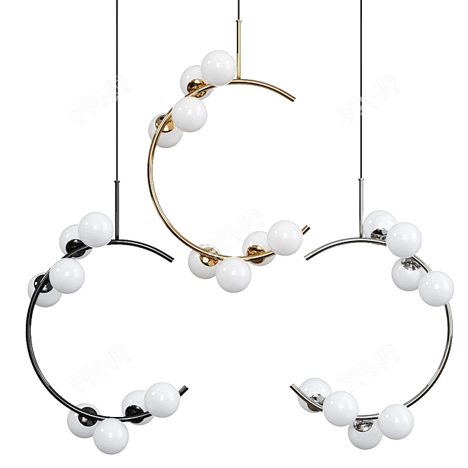 Sleek Pendant Light: Refined Elegance 3D model image 1