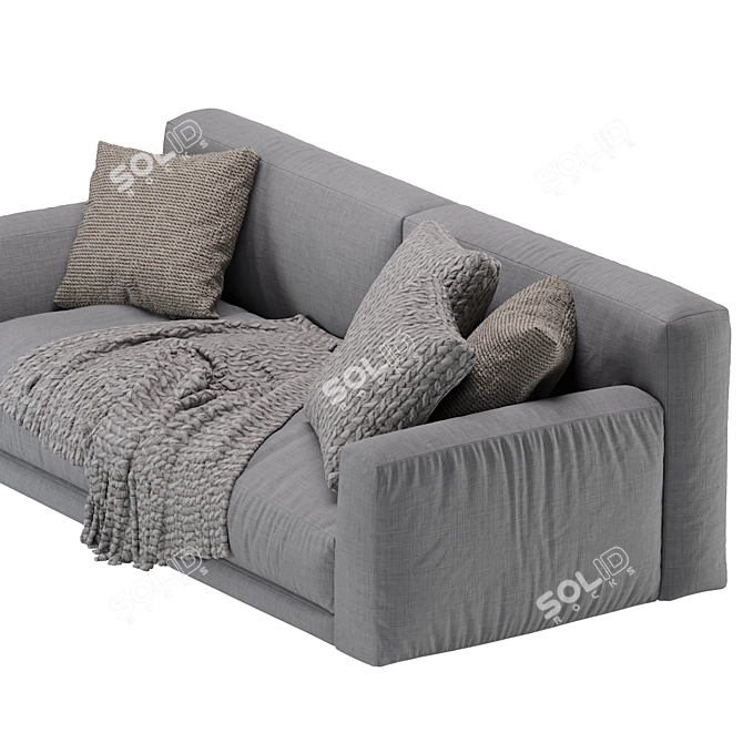 Modern Poliform Paris Seoul 2-Seat Sofa 3D model image 3