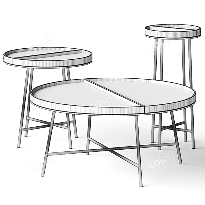 DecMode Contemporary Coffee Tables - Walmart Collection 3D model image 2