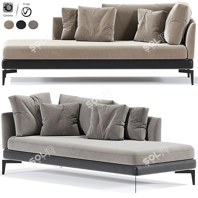 Flexform Feel Good Lounge 3D model image 1