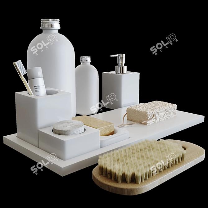 Elegant Agape Bath Decor Set 3D model image 1