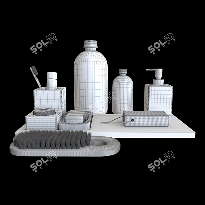 Elegant Agape Bath Decor Set 3D model image 5