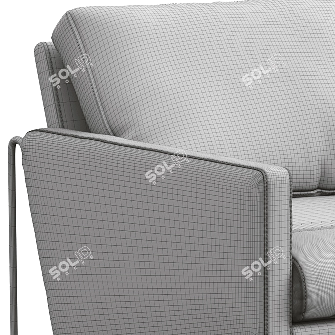 Elegant Clement Chair: COCO REPUBLIC 3D model image 4