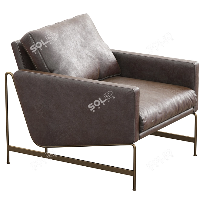 Elegant Clement Chair: COCO REPUBLIC 3D model image 6