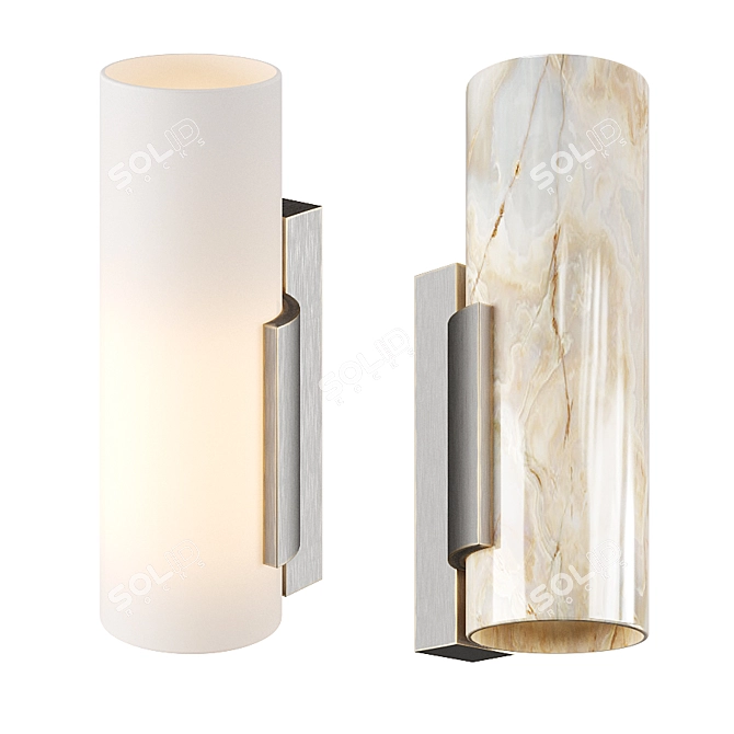 Venicem Sconce: Elegant Light Fixture 3D model image 1