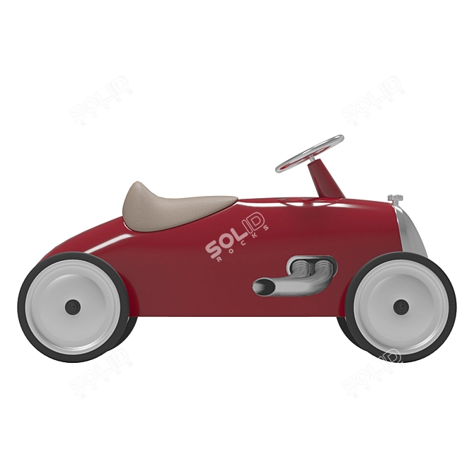 Baghera Rider Red: Classic Ride-On Toy 3D model image 4