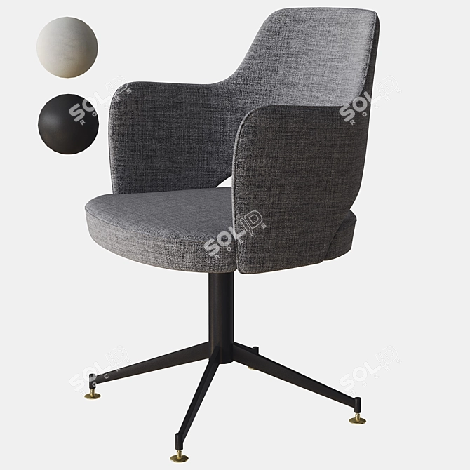 Modern Colette Office Chair by Baxter 3D model image 1