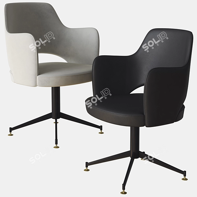 Modern Colette Office Chair by Baxter 3D model image 2