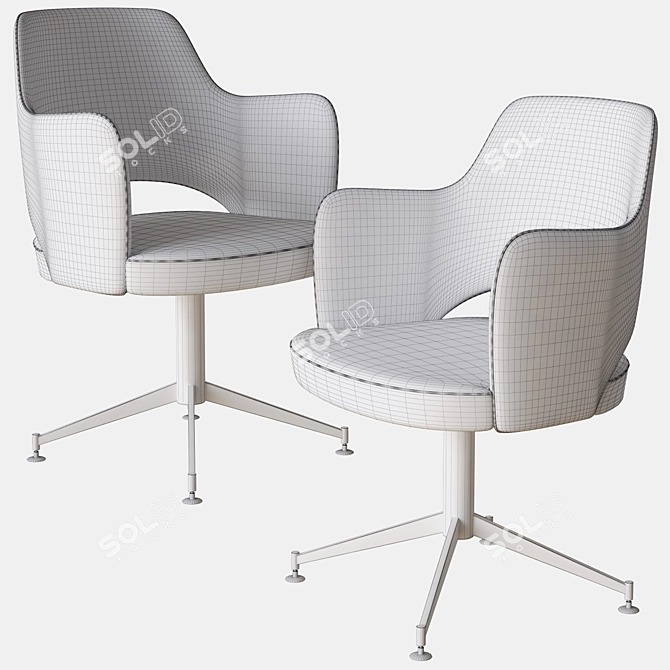 Modern Colette Office Chair by Baxter 3D model image 4