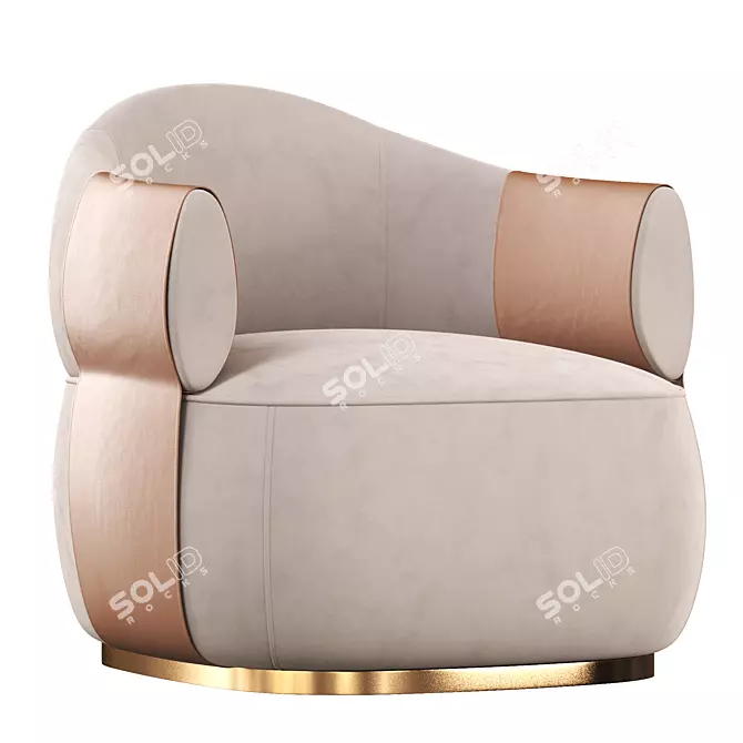 Trussardi Larzia Armchair: Modern Elegance for Your Home 3D model image 1