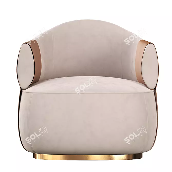 Trussardi Larzia Armchair: Modern Elegance for Your Home 3D model image 2