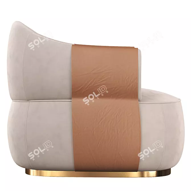 Trussardi Larzia Armchair: Modern Elegance for Your Home 3D model image 3