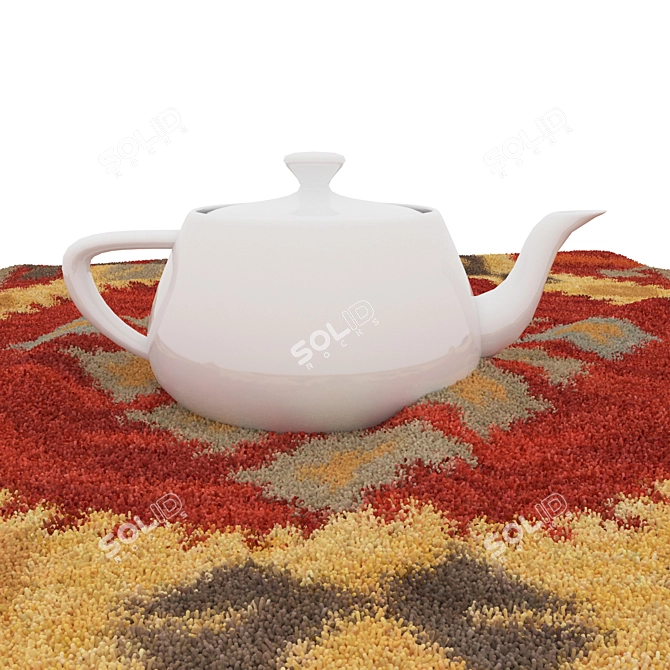 6-Piece Round Rug Set: Versatile and Detailed 3D model image 6