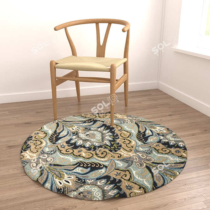 Title: Round Rugs Set 182 3D model image 4