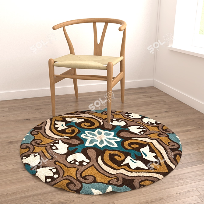 Title: Round Rugs Set 182 3D model image 5