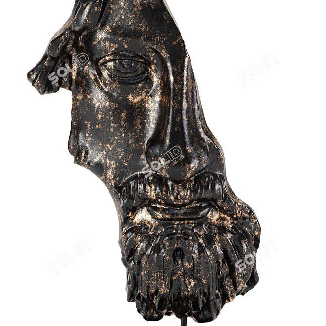 Authentic Waraji Resin Statue 3D model image 2