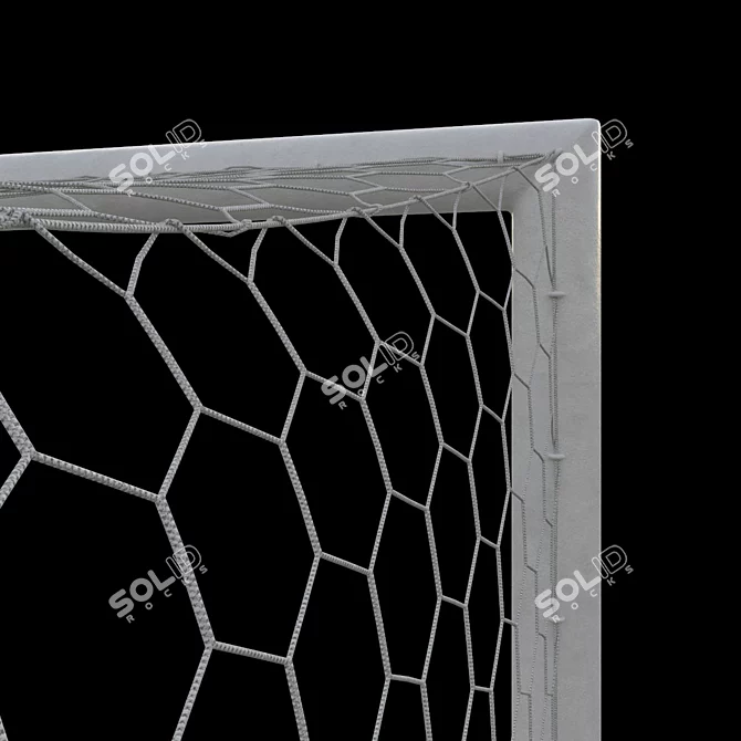 Full-Size Hexagonal Soccer Goal 3D model image 3