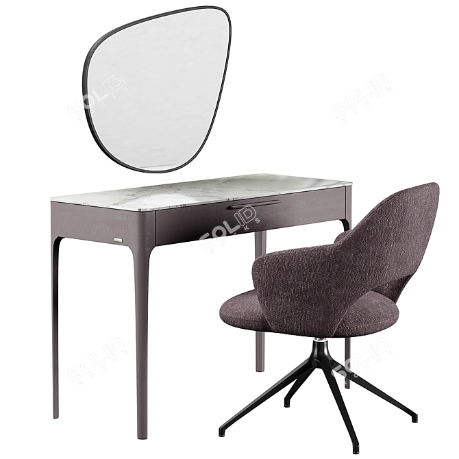 Roma Furman Dressing Table & Armchair Set 3D model image 1