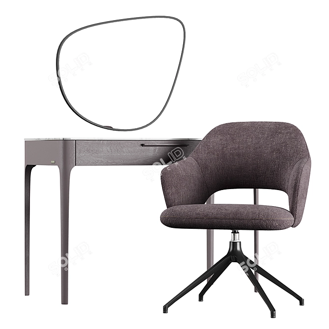 Roma Furman Dressing Table & Armchair Set 3D model image 3