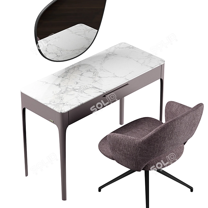 Roma Furman Dressing Table & Armchair Set 3D model image 4