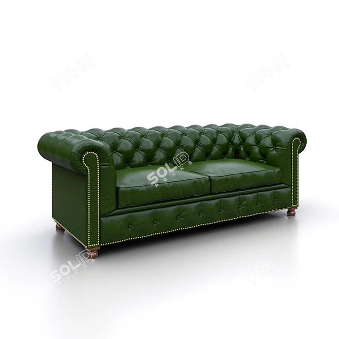 Premium Russian-made Divanica Chesterfield Sofa 3D model image 1