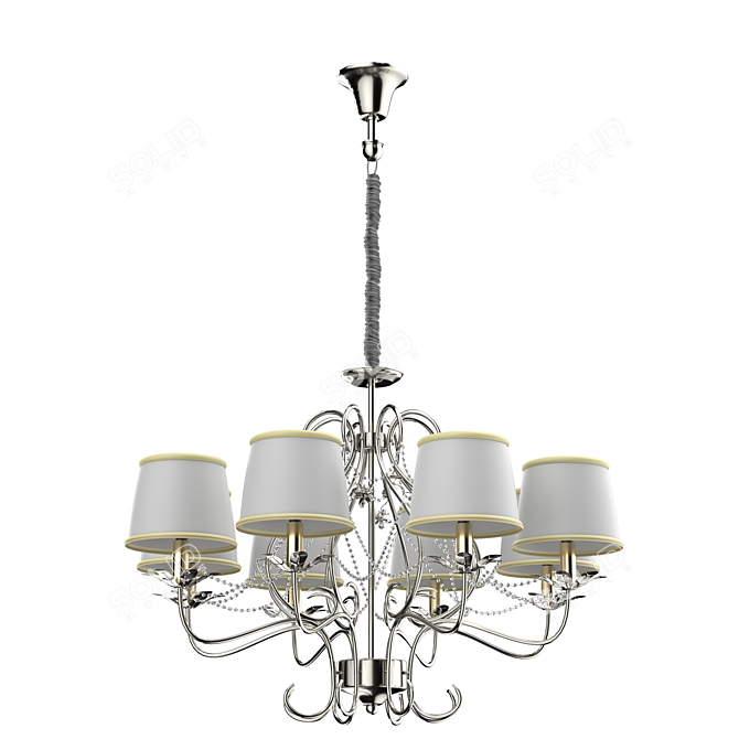 Elegant Valencia Chandelier 3D model image 1