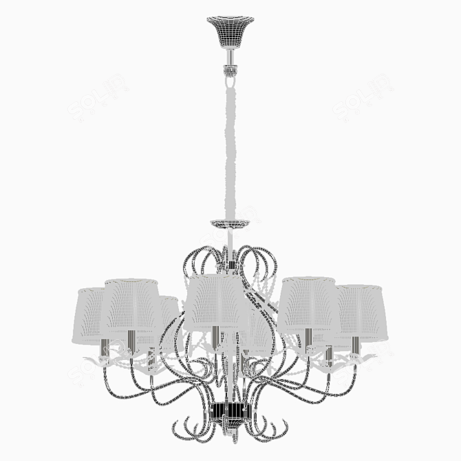 Elegant Valencia Chandelier 3D model image 2