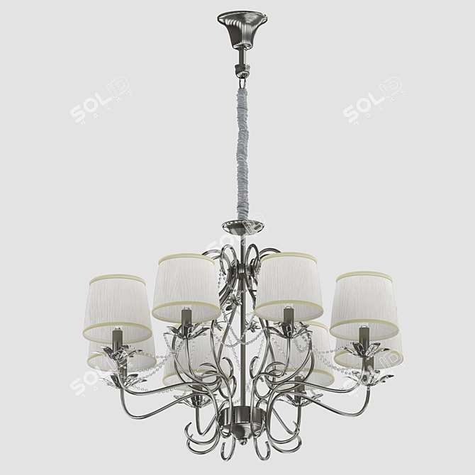 Elegant Valencia Chandelier 3D model image 3