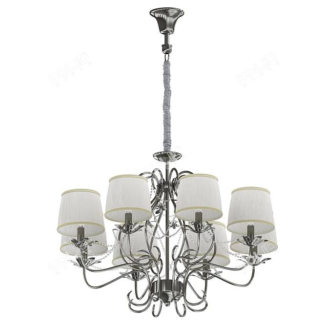 Elegant Valencia Chandelier 3D model image 4