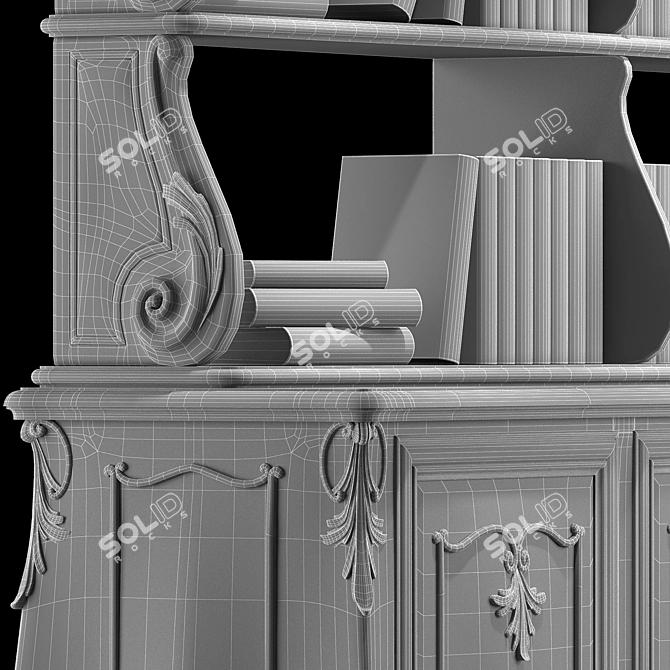 Elegant Roberto Giovannini Bookcase 3D model image 4