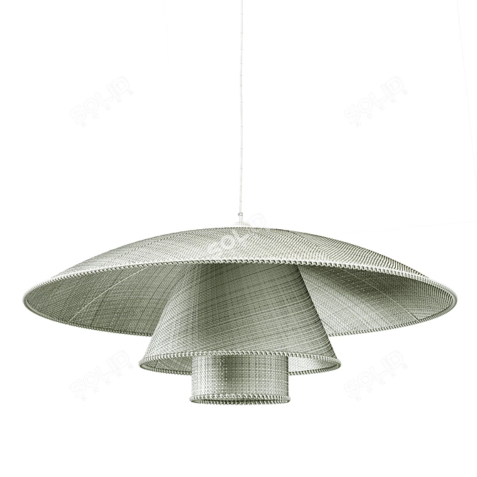 Natural Rattan Lamp, Lola 3D model image 2