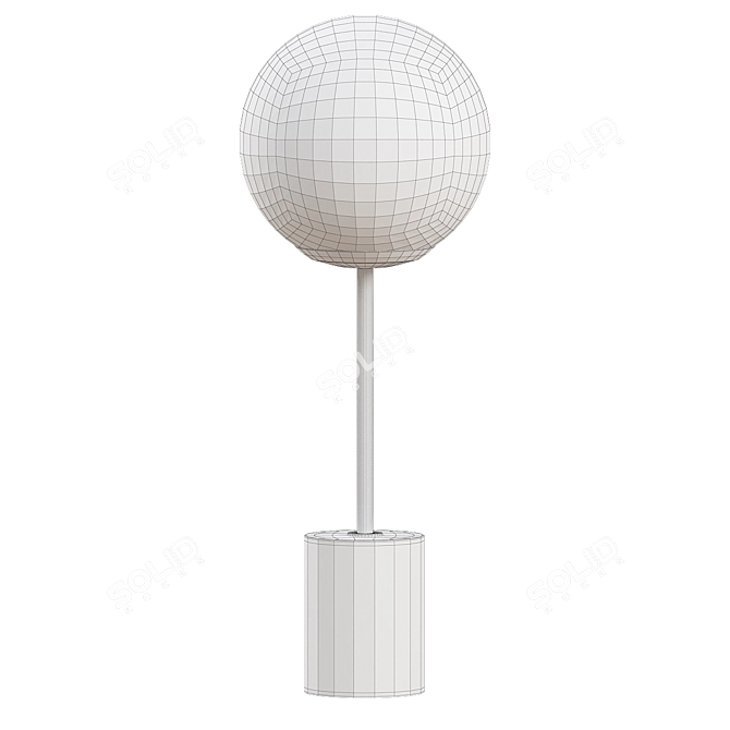Lova Marble Table Lamp: Elegant Illumination for Your Space 3D model image 3