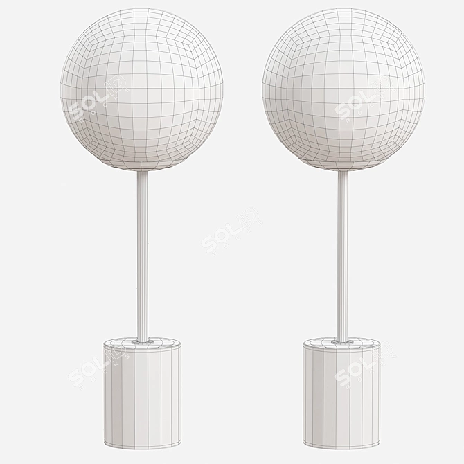 Lova Marble Table Lamp: Elegant Illumination for Your Space 3D model image 4