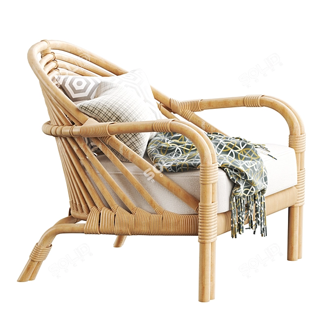 Edgewater Lounge Chair: Stylish and Comfortable Seating 3D model image 2