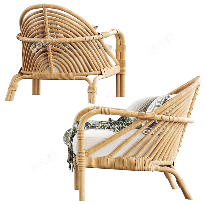 Edgewater Lounge Chair: Stylish and Comfortable Seating 3D model image 6