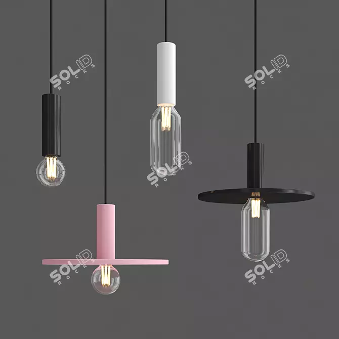 Title: Oran Handcrafted Pendant Light 3D model image 1